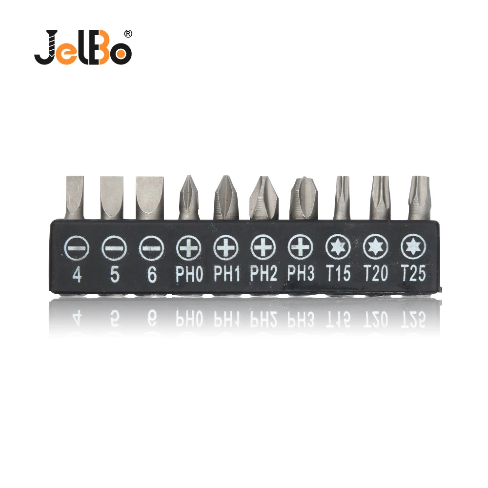 JelBo 10 шт. 1/4 &quotОтвертка из легированной стали набор многофункциональных домашних