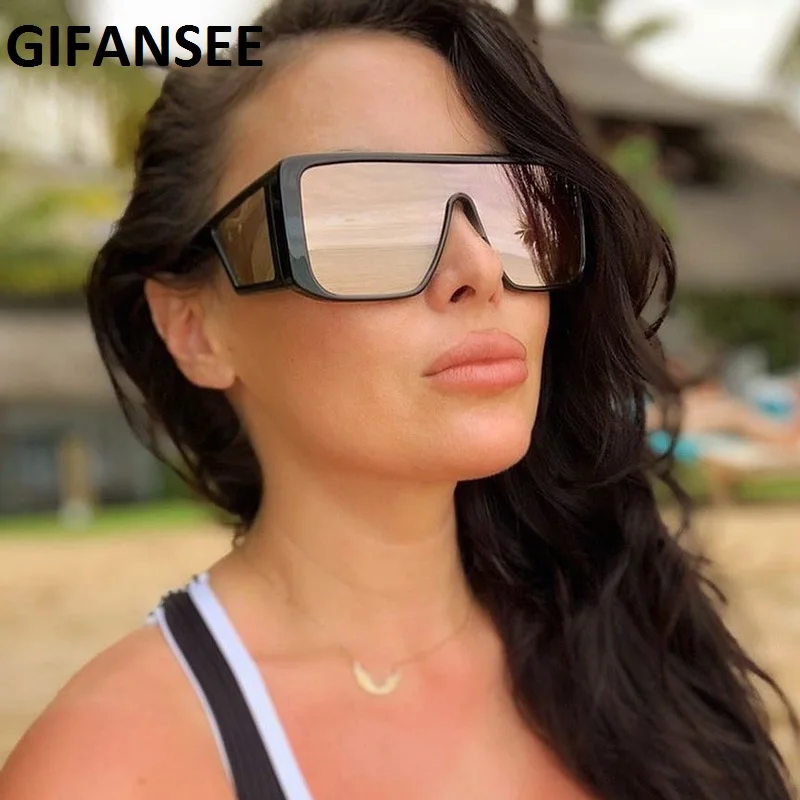 Gifansee Sunglasses Square Women Men Retro Oversize Sun 