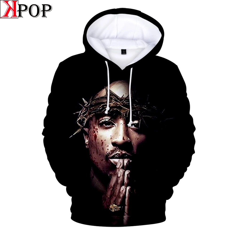 2pac za 2019 Харадзюку толстовки Толстовка Повседневная с длинным рукавом для женщин