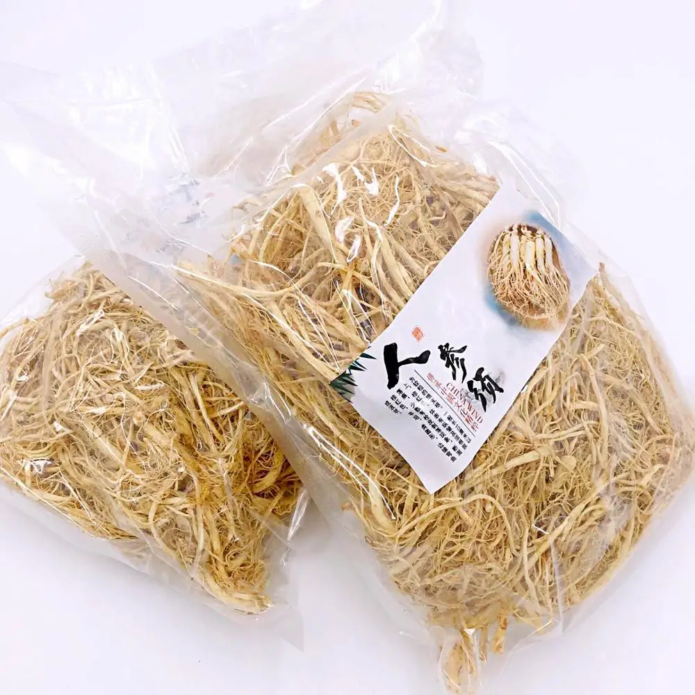 

Ginseng beard 500g changbai mountain wild white ginseng root 10 years fresh sundried powder for The pharmacy