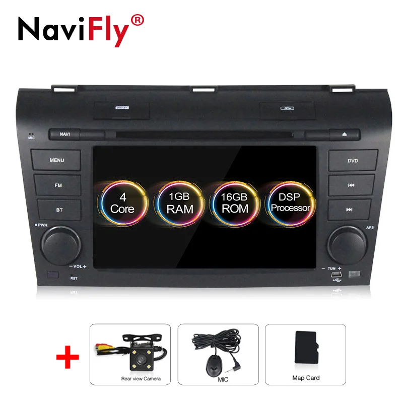 1GB-16GB-Camera NaviFly 2 ГБ+ 32 ГБ DSP Android 9,0 автомобильный dvd радио плеер для Mazda 3 2004-2009 Автомобильный мультимедийный gps навигационный плеер wifi Bluetooth - Цвет: 1GB-16GB-Camera