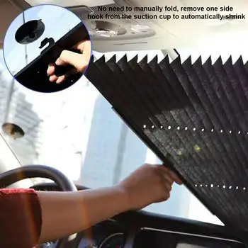 

Sun Shade Car Retractable Windshield Anti Ultraviolet UV Ray Protection Front Sun Block Auto Rear Window Foldable Curtain