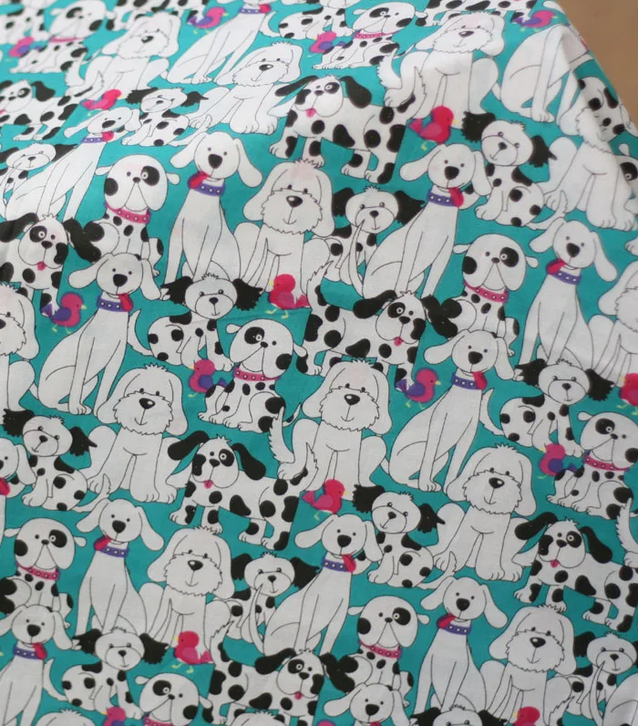 100*110 см Мультфильм Собака Щенок Хлопок Ткань для ребенка лоскутные одеяла подушки Чехол шитье ручной работы Tissus