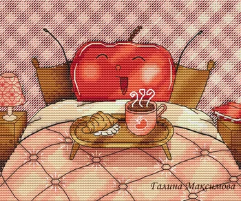 

GG Counted Cross Stitch Kit Cross stitch RS cotton with cross stitch no print friendship Little girl Good morning
