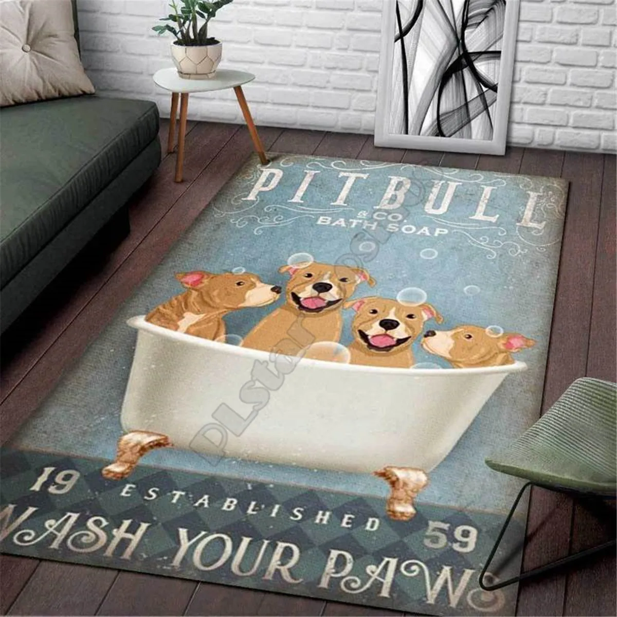 

Pitbull Area Rug 3D All Over Printed Non-slip Mat Dining Room Living Room Soft Bedroom Carpet 12