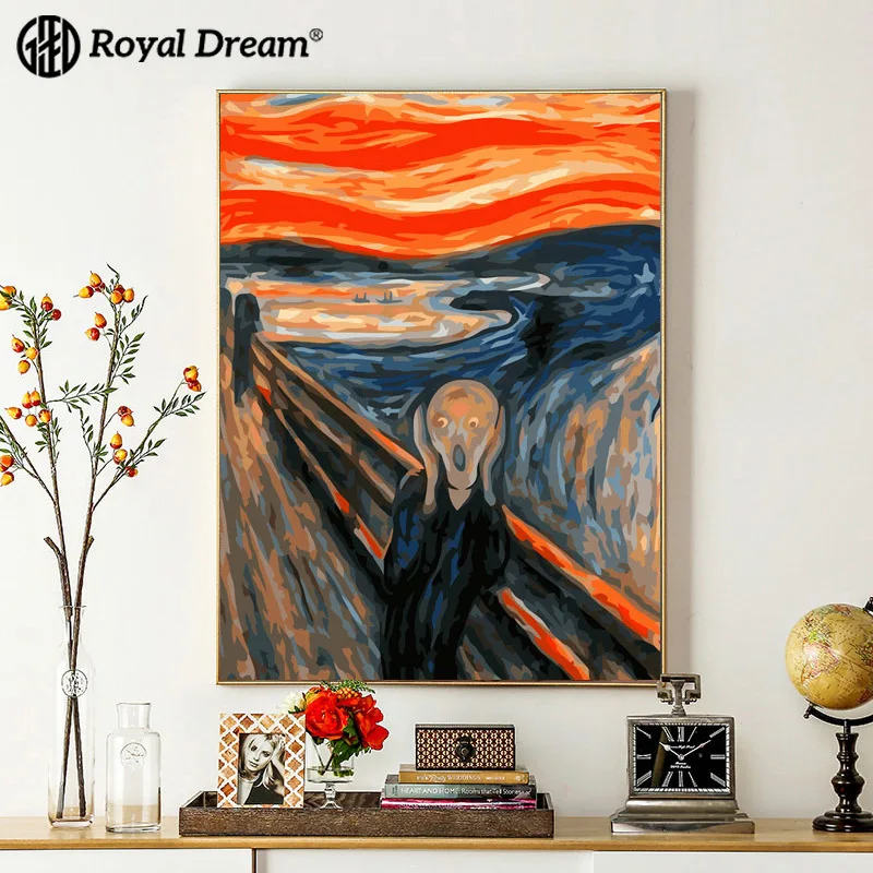 

Abstract Digital Oil Painting Edward Meng Ke Cry Living Room Hand-Painted Painting DIY Digital Oil Painting Entrance Decorative