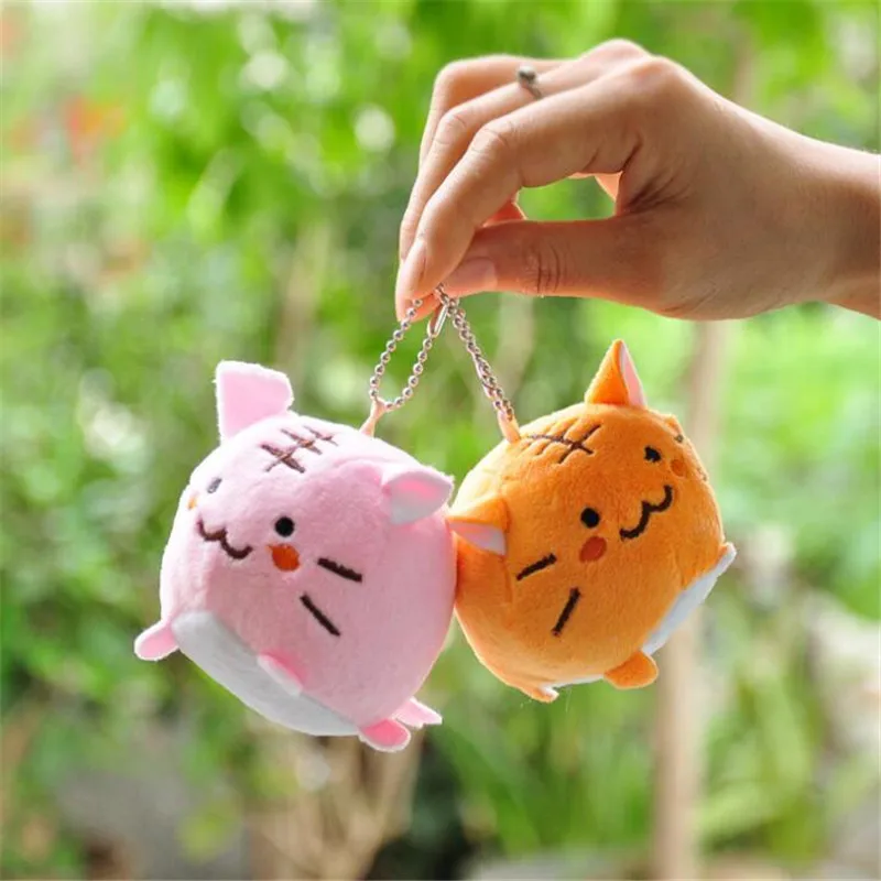 HANDANWEIRAN 1pcs creative mini tiger cat plush toy advanced pp cotton padded decorative pendant for boys 3