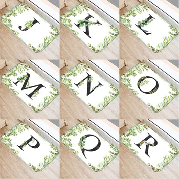 

40x60cm Cute Diy Print Floor Mat Bathroom Ground Mat Slip Door Bath Pad Rug Living Room Carpet Leaf Letter