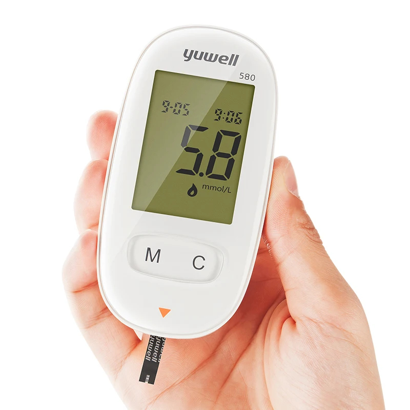 YUWELL 580 глюкометр с 100 шт. тестер Lancets медицинское устройство для измерения диабета крови