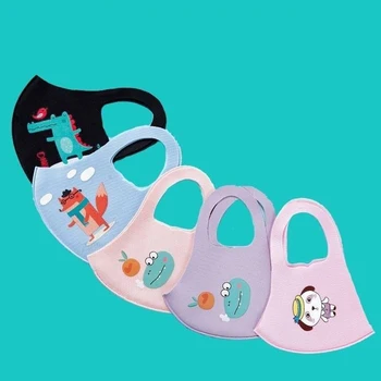 

Cartoon Kids Face Mask PM2.5 Anti-haze Sponge Mouth Mask Breath Valve Anti-dust Protective Mask Children's Protective Face Maks