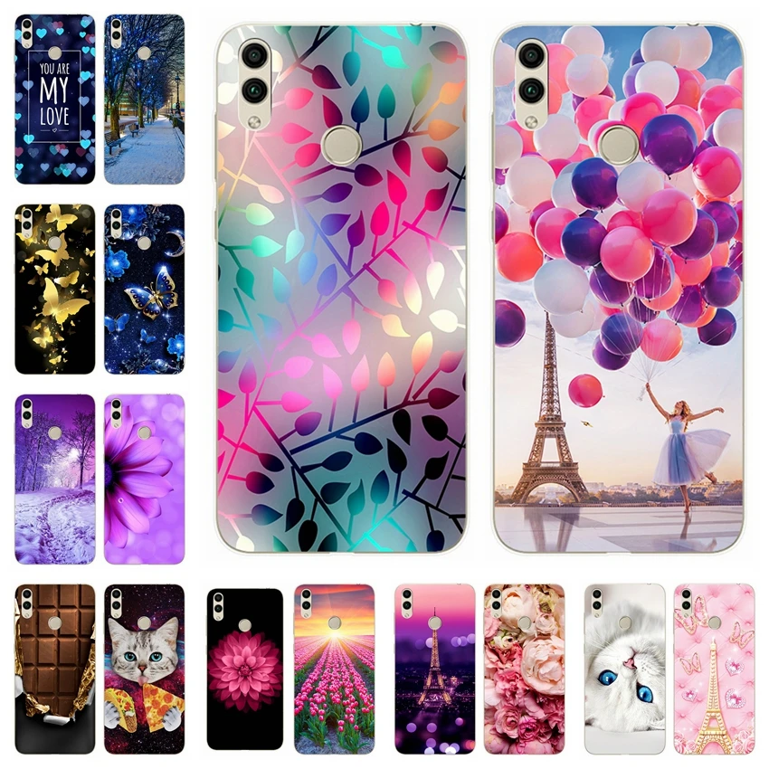 Case For Huawei honor 8x 6.5 inch Silicone Cover Printing Cute Phone for 8 x Fundas Coque bumper Back |