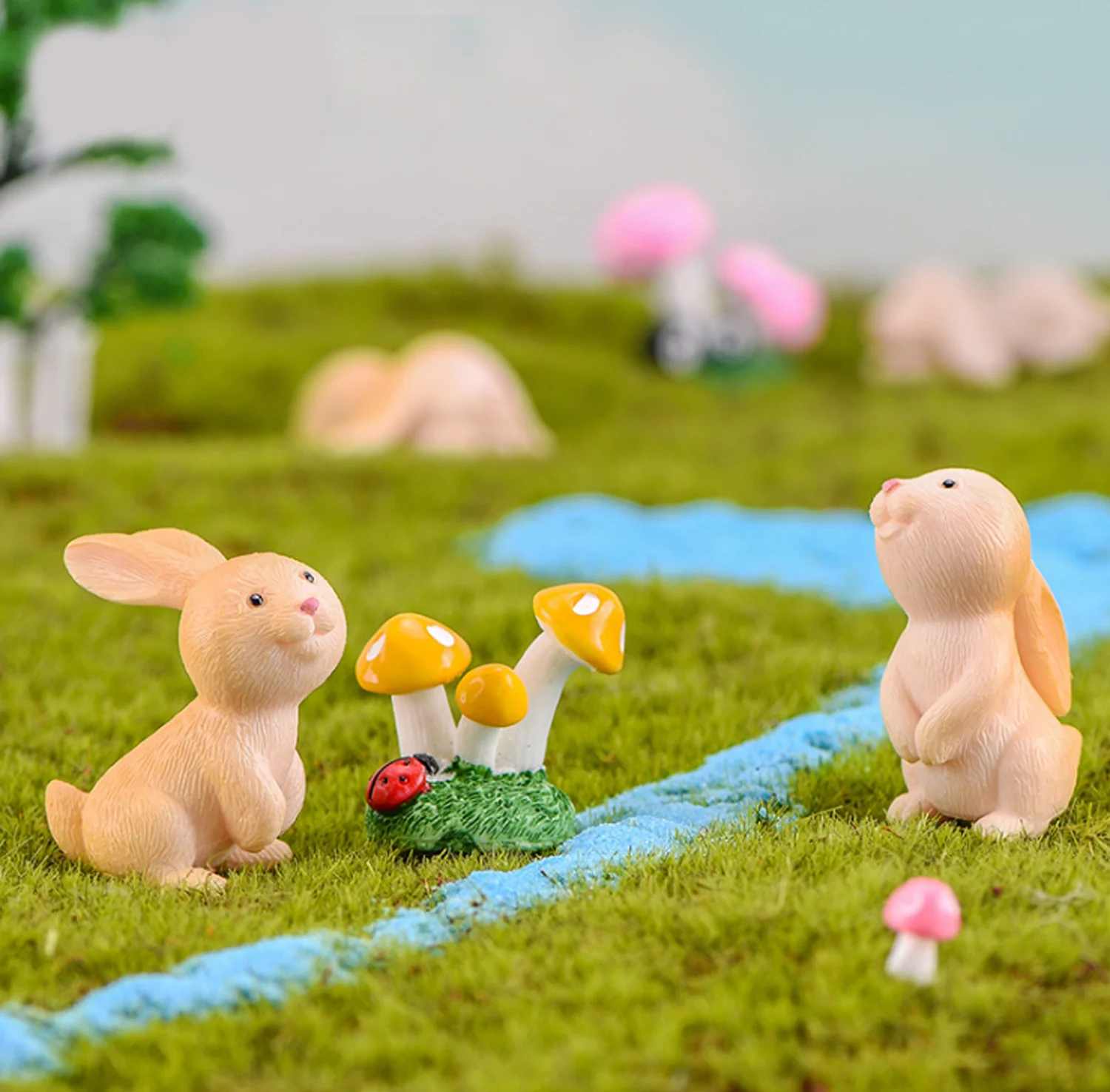 Миниатюрные фигурки кролика фигурка кролик орнамент Сказочный Сад украшения