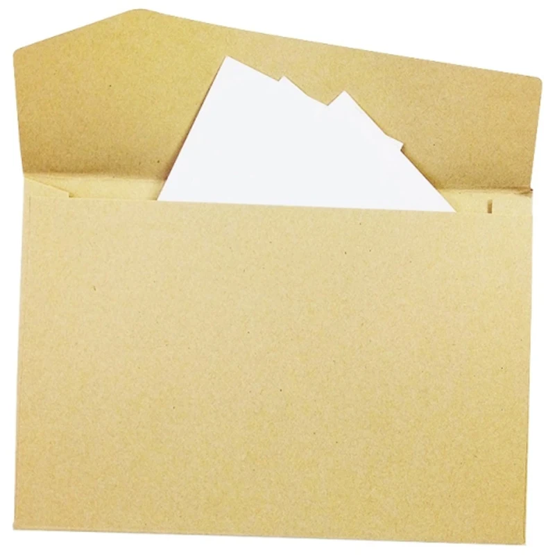 100Pcs/Lot Vintage Kraft Paper Envelopes Europen Style Envelope Message Card Letter Stationary Storage Paper Gift 170x120Mm