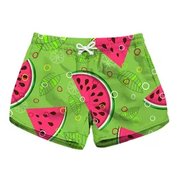 Summer Women Beach Shorts Mini Water Sport Pant Fruit 3D Print Thin Loose Surfing Swim Shorts Holiday Surf Board Trunks Feminino