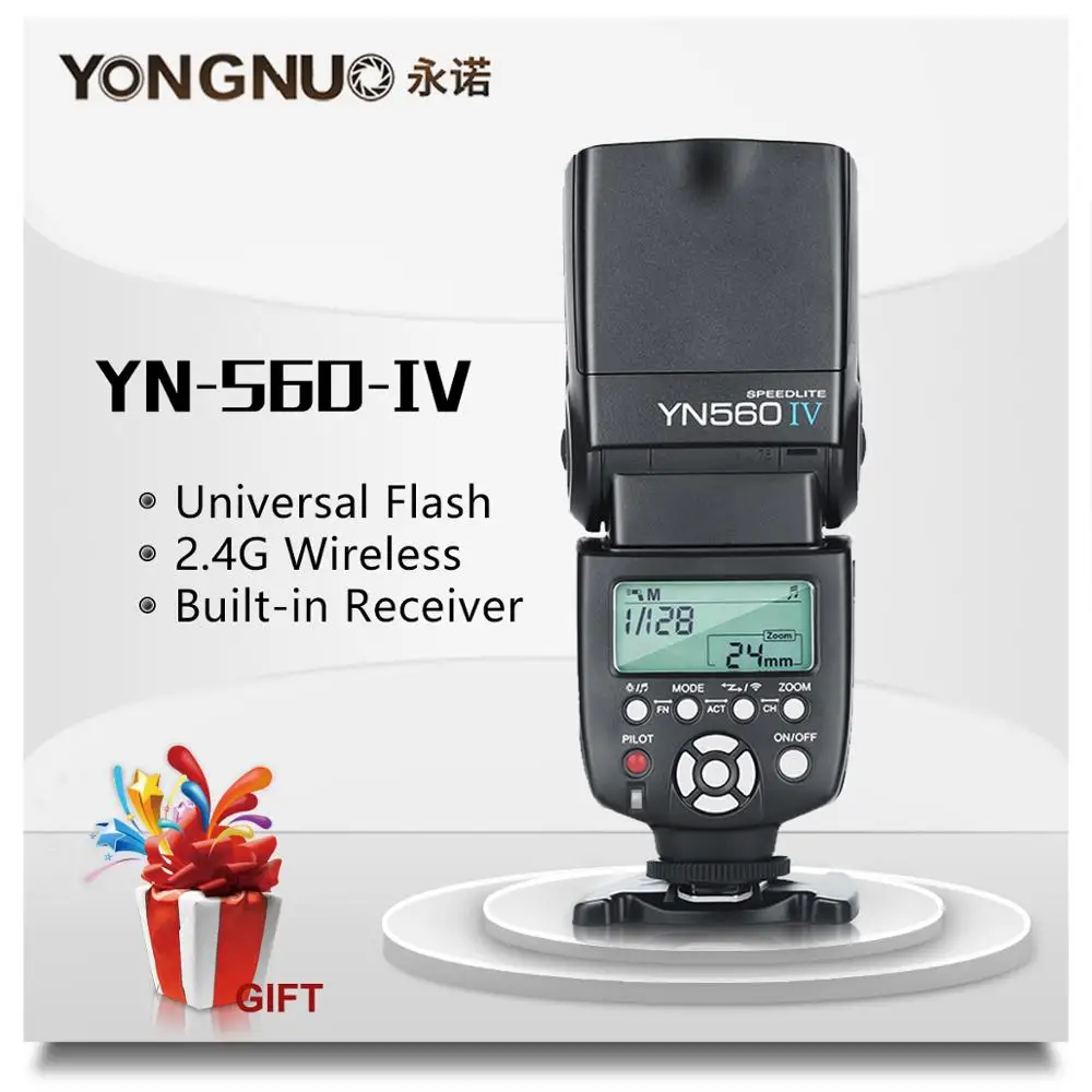 YONGNUO YN 560 III IV Беспроводная основная Вспышка Speedlite для Nikon Canon Olympus Pentax DSLR камера