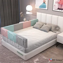 Contour protecteur de lit de bébé, hauteur 28 cm, barrière avec porte souple pour enfants, sécurité anti collision réglable 
