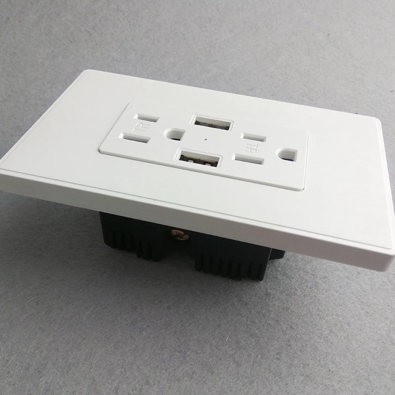 Двойной удлинитель с USB настенная розетка питания розетка с USB штепсельная вилка DC 5V 2.4A 1 вилка США