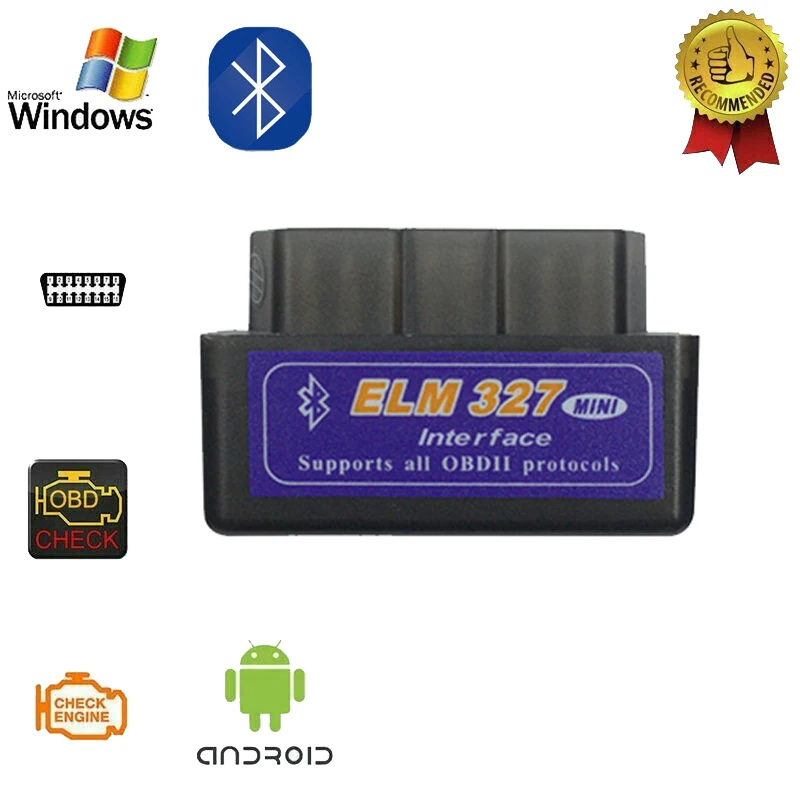 Мини ELM327 автомобильный Bluetooth V2.1 ODB2 диагностический инструмент сканирования для Android/SymbianWindows для OBDII протокол код считывания авто