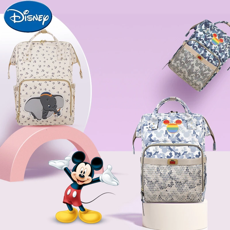 Сумка для подгузников disney, рюкзак, USB бутылочка, изоляционные сумки, Минни, Микки, большая емкость, для путешествий, Оксфорд, для кормления детей, сумка для подгузников