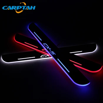 

CARPTAH Trim Pedal Car Exterior Parts LED Door Sill Scuff Plate Pathway Dynamic Streamer light For Mazda CX-5 CX5 2016 2017 2018