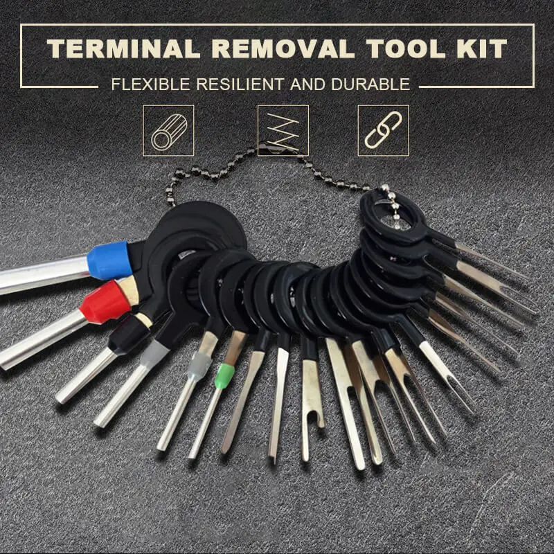 

11/ 18/21/26pcs Terminal Ejector Removal Kit Car Wiring Crimp Connector Pin Extractor Puller Terminal Repair Professional Tools