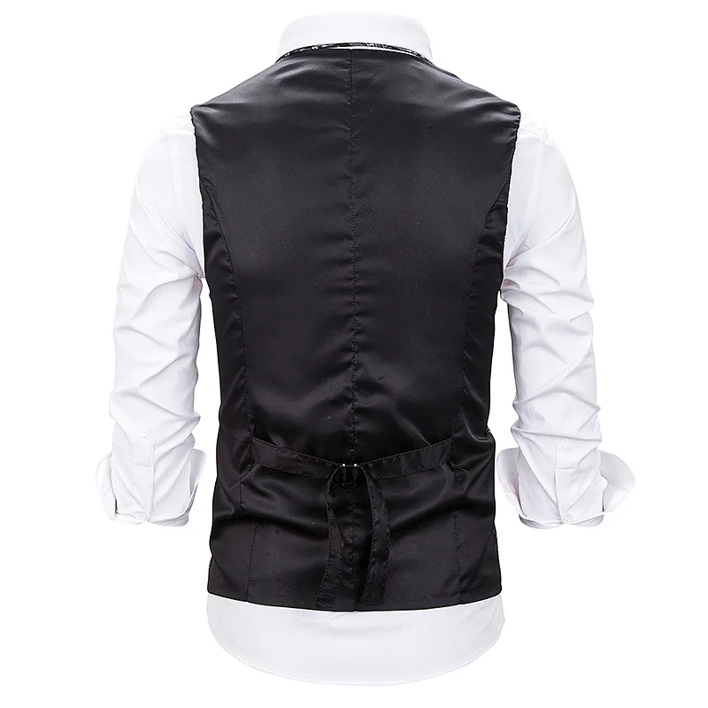 Принт змеиной кожи бронзирующий жилет для мужчин ночной клуб Пром Slim Fit Colete Social Masculino винтажный однобортный жилет без рукавов
