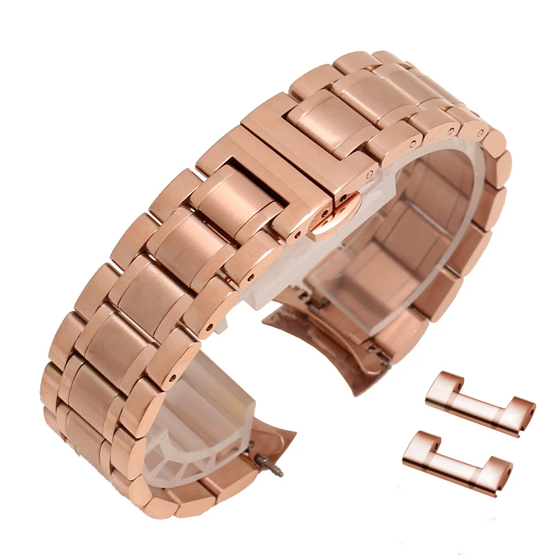 Premium Stainless Steel Curved End Watchband Strap