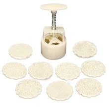 ABUI-100g 10 шт. Mooncake DIY Форма для выпечки инструмент Кондитерские круглый цветок штамп плесень домашний молочный