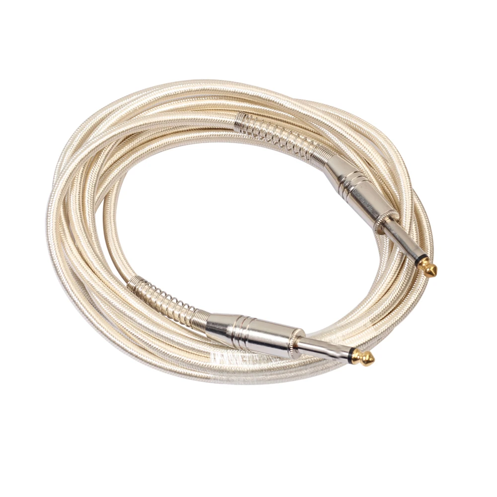

0.3M/1M/1.8M/3M/5M/10M/15M 6.35MM Jack Male To Male Audio Cable Mono Electric Guitar Wooden Guitar Microphone Mixer Aux Cable