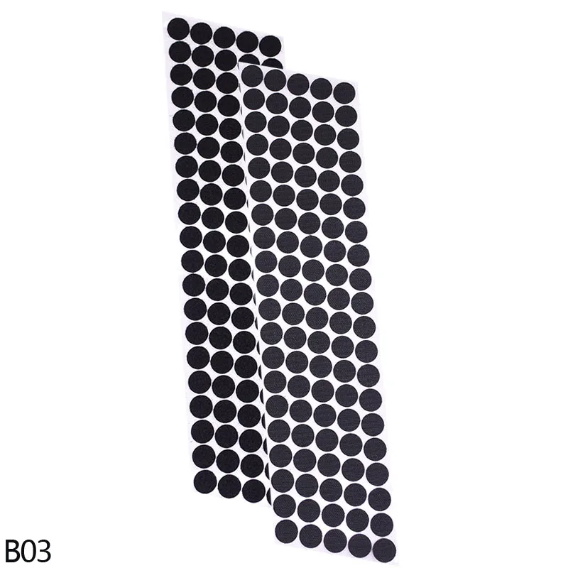 B03-20mm Самоклеящиеся Застежки лента в горошек 10/15/20 мм Волшебная Стикеры диск черный, белый цвет круглые монеты на застежке-липучке ленты «сделай сам» для дома Швейные принадлежности - Цвет: B03-20mm
