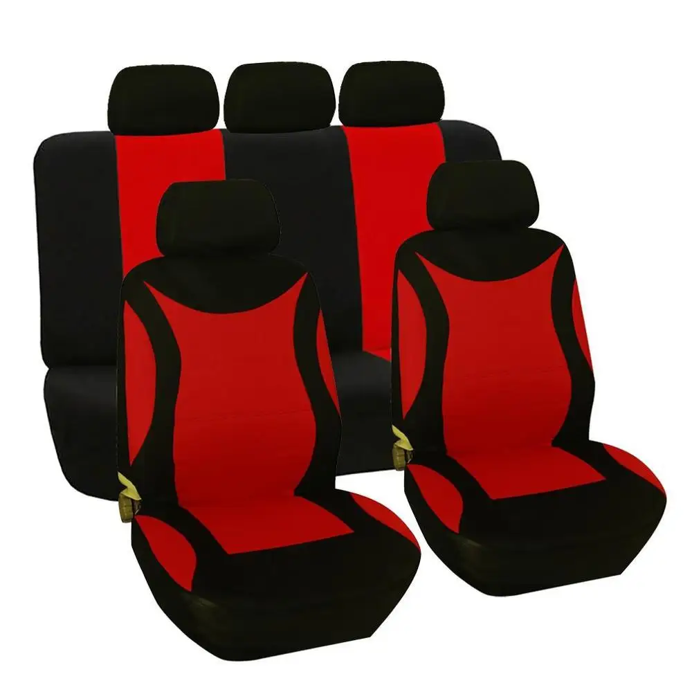 

9 Pcs Car Seat Cover Full Set Polyester Fabric Universal Automobile Seat Covers For Seat Protector Interior Accessories