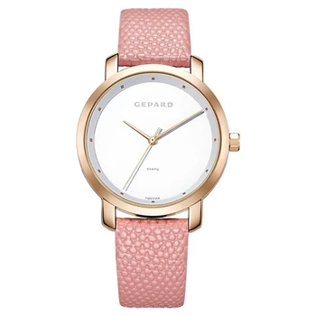 

Women's wrist watch Gepard, white dial, pink strap, 1252A3L6-17 3613322