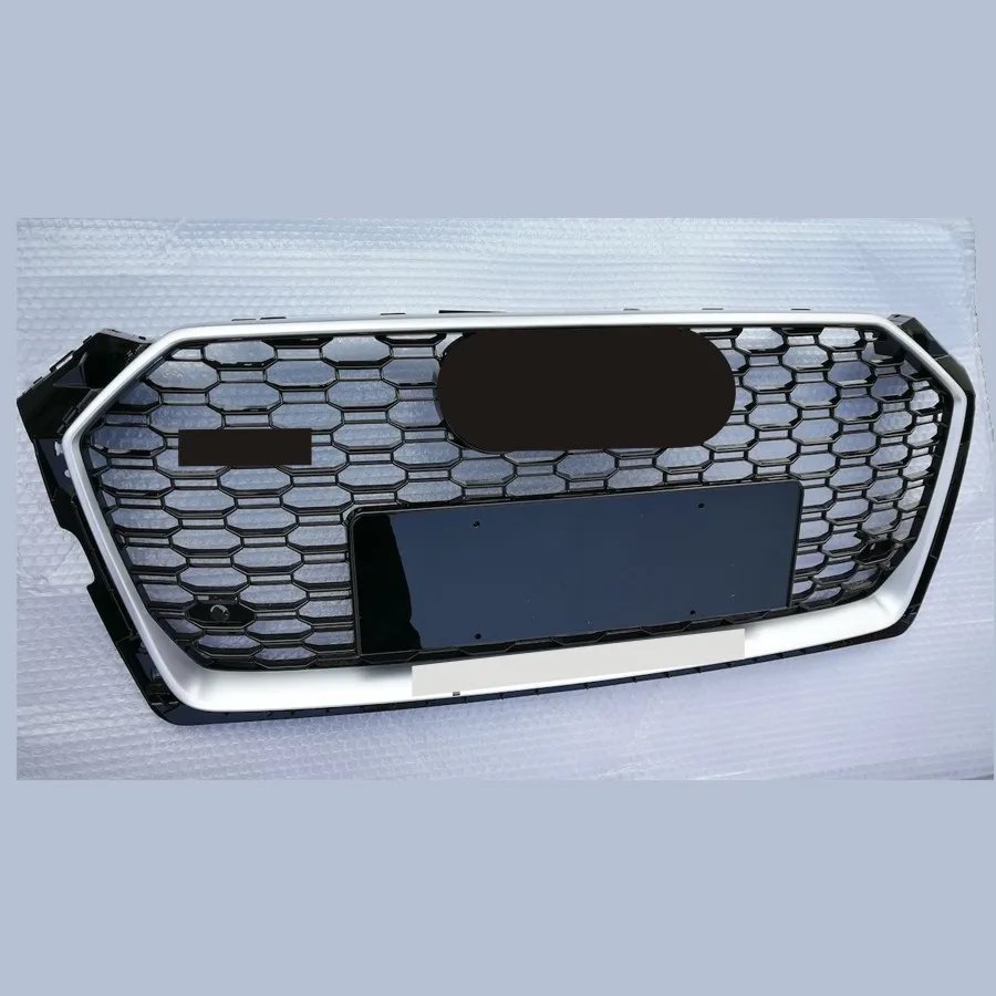 PROD 1005002192167853 Front Sport Hex Mesh Honeycomb Hood Grill Silver
Frame Black For Audi A5/S5/RS5 B9 2017-2018 Car Accessories