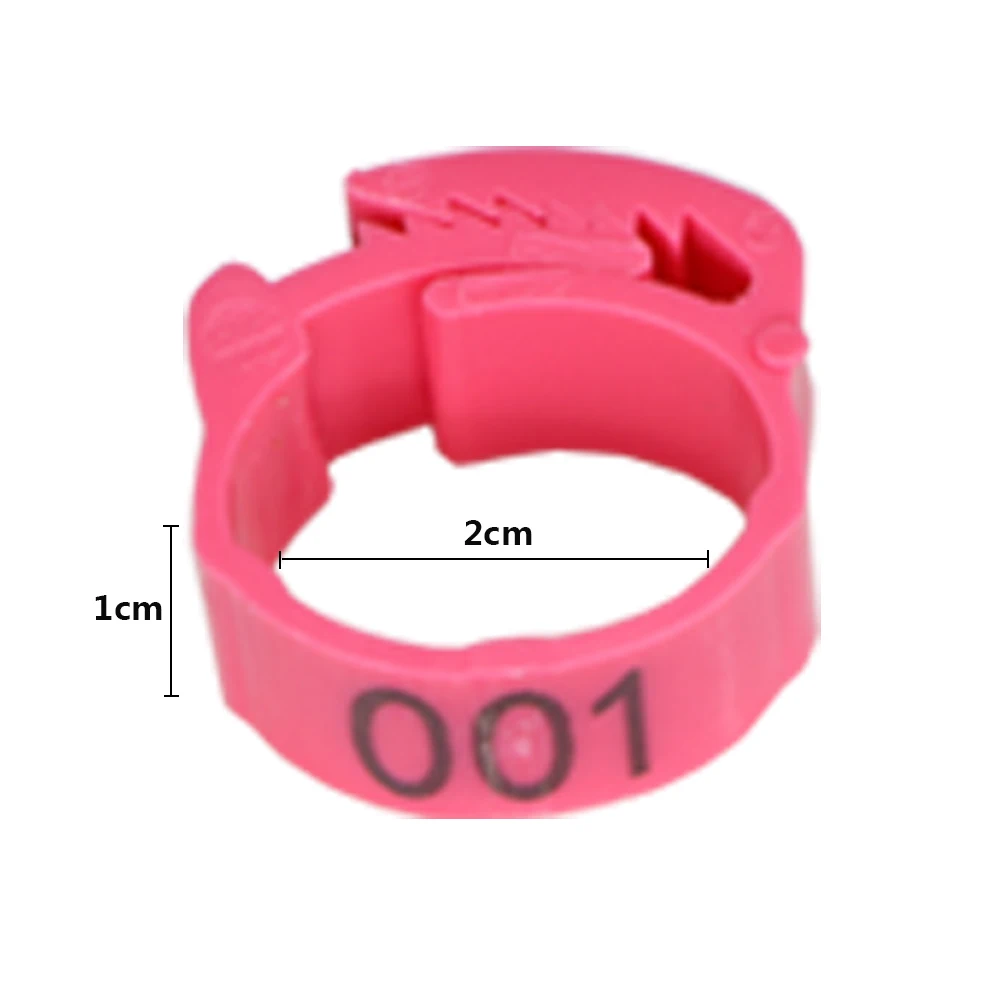 Chicken foot ring Bird Foot Rings Birds Foot Rings Adjustable ring Buckle Poultry leg Digital label 6 Colours Plastic Chicken Duck and Goose Farm Marking 30PCS