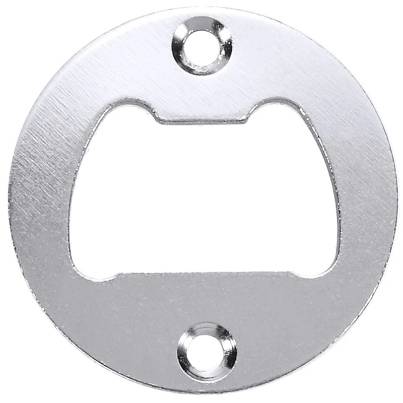 Bottle Opener Part with Countersunk Holes Round Metal Strong Polished