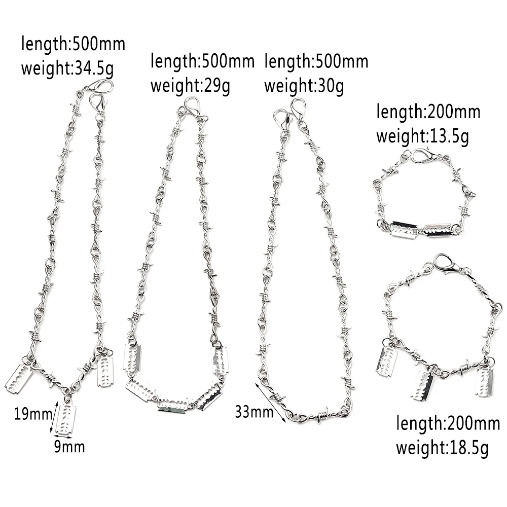 Панк Стиль колючая проволока Ожерелье Женщины замок ожерелье Пламя Harajuku колье уличная хип-хоп ювелирные изделия рок цепь крест ожерелье s