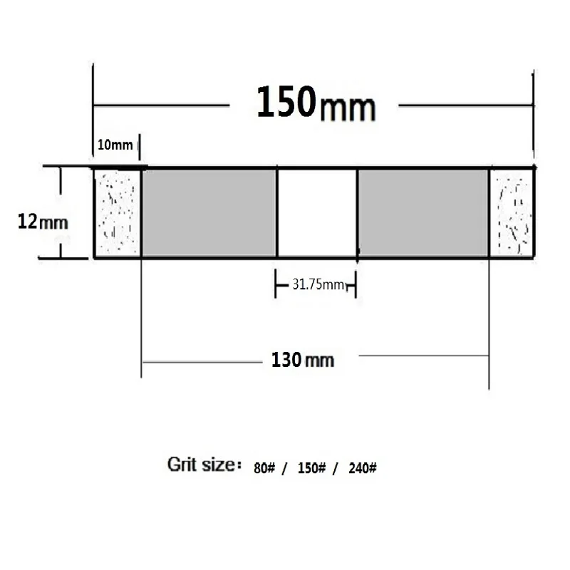 flat gringding wheel 150x10x12mm