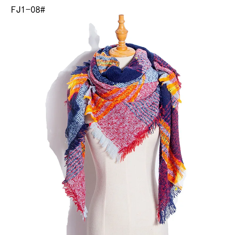 

Fashion Cashmere Scarf Women's Casual Scarves Ladies Plaid Blanket Triangle Scarf Wholesale Drop Shipping Winter