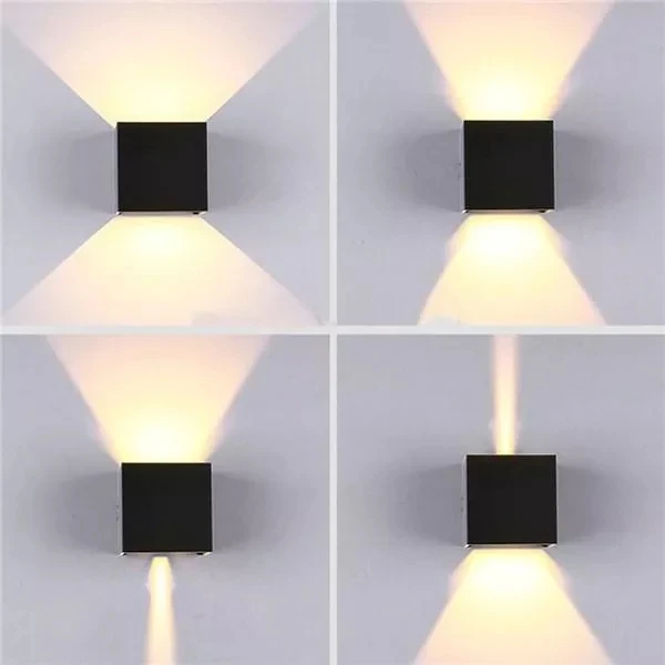 Aluminium Wall Lamp 6W 12W LED Indoor Outdoor Waterproof IP65 Garden Sconce Porch Light Balcony Lighting Bedside Light black wall lights