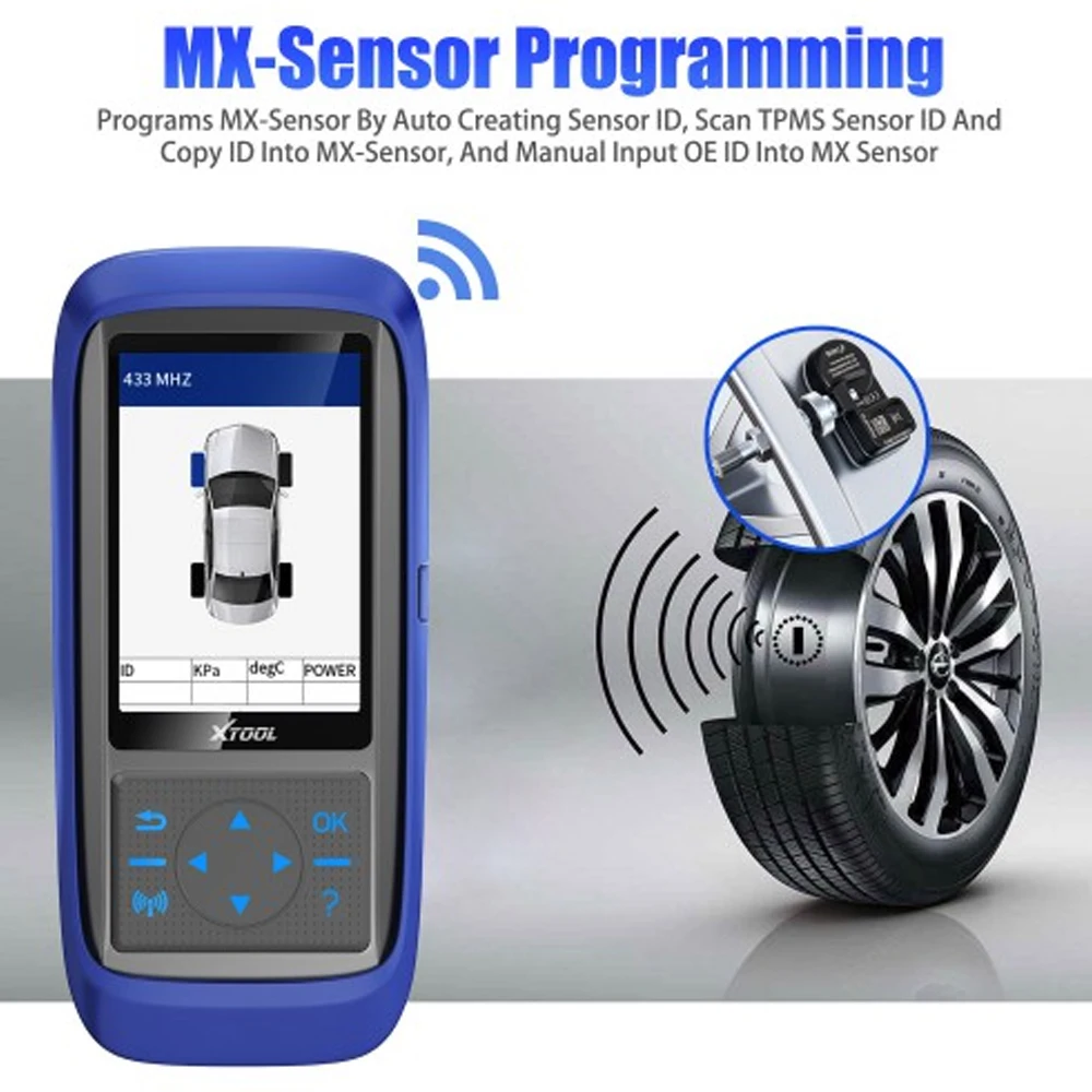 Система контроля давления в шинах XTOOL TP150 OBD2 TPMS диагностический сканер программа