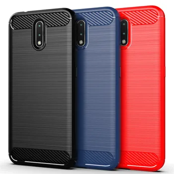 Перейти на Алиэкспресс и купить Силиконовый чехол на Nokia 2.3 2.1 2.2 3.2 3.1 Plus 4.2 Чехлы 2V Углеродная щетка ТПУ Матовый чехол для Nokia 2 3 9 Чехол PureView