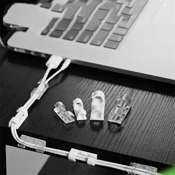 

20pcs/16Pcs Wire Storage Clips Buckle Cable Housing Data Line Manager Securing Cable Clamp Finishing Fixed Decor Tool