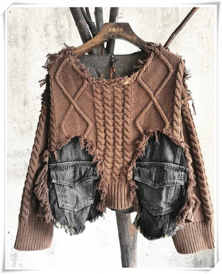QING MO Women Pullovers Sweater 2020 Autumn Woolen