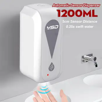 

Automatic Sensor Dispenser 1200mL Touchless Infrared Sensor Sanitizer/Spray/Foam Soap Dispenser Wall-mounted USB Charging