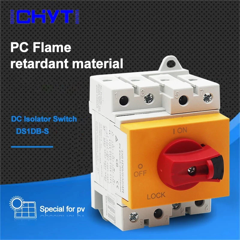 Solar DC Isolator Switch 2P 32A 600V 4P 32A 1000V 1200V with TUV CE circuit breaker solar circuit breaker