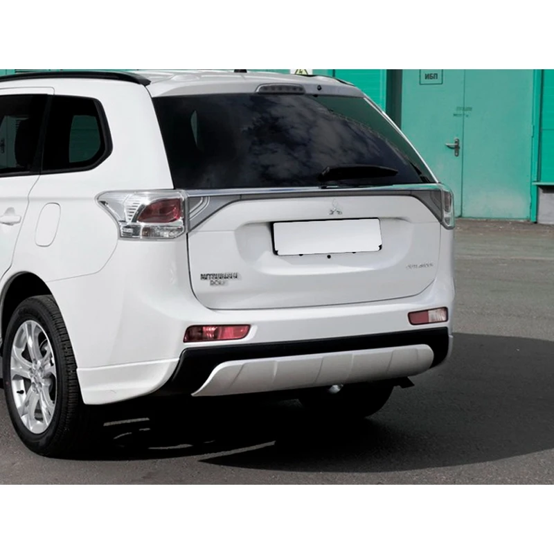 Диффузор спойлер заднего бампера Broomer Design Style для Mitsubishi Outlander 3 2012 2014 ABS пластик