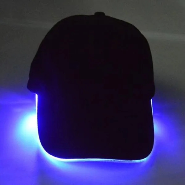 Blue Unisex LED Lighted Hat Baseball Hip-hop Club Party Cap Hunting Camping Running - Цвет: Blue