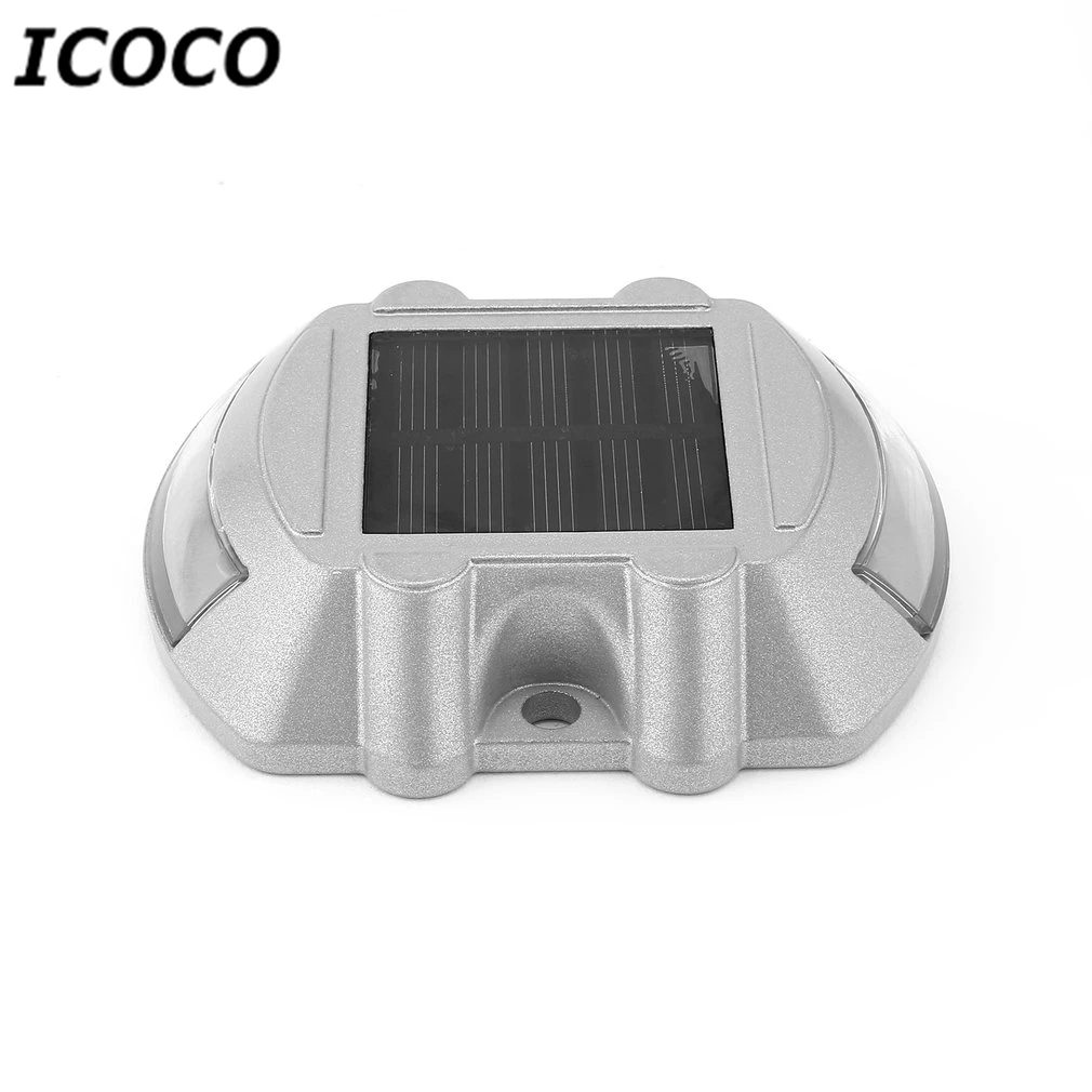 ICOCO, 6 светодиодов, солнечная энергия, алюминиевый сплав, Спайк, светильник, дорожный сигнал, светильник, вилла, пейзаж, водная лампа, водонепроницаемая, дорожная дорожка, лампа
