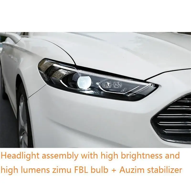 MODEL H Дневные ходовые части Drl Neblineros Led Para авто стайлинг фары автомобиля фары в сборе 13 14 15 16 17 для Ford Mondeo - Цвет: MODEL H