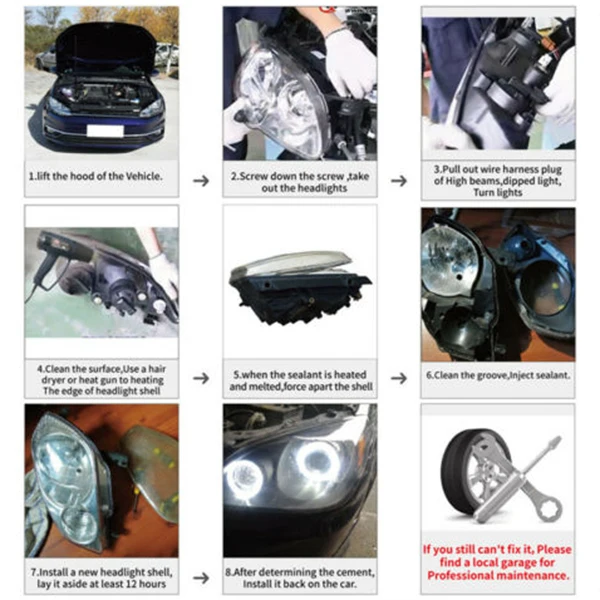 Автомобильный прозрачный головной светильник, крышка объектива, сменный головной светильник, головной светильник, Крышка корпуса лампы для Audi A4 B8 2008-2012